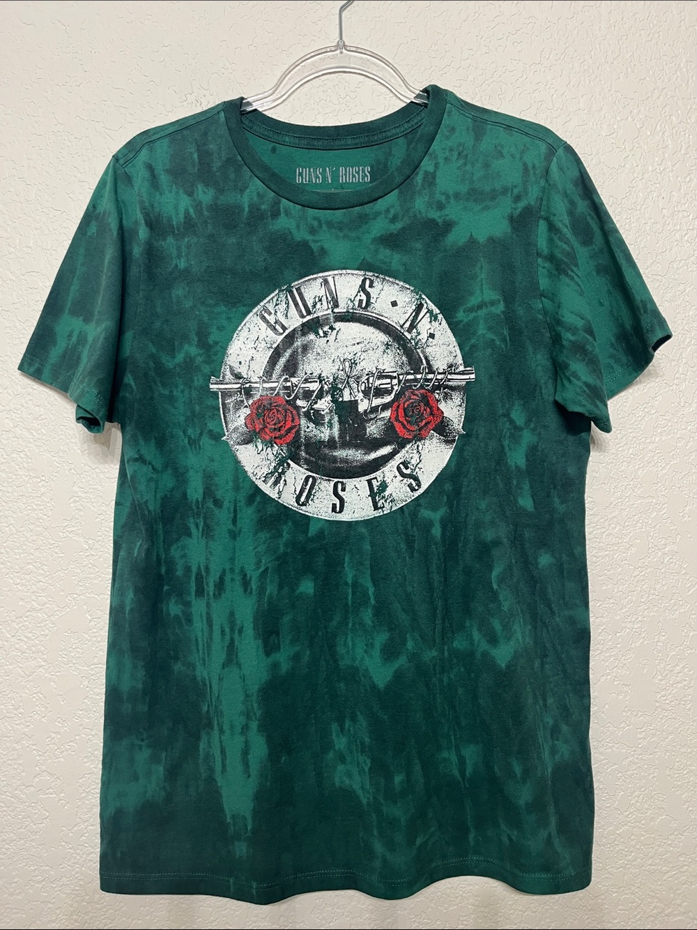 Guns N' Roses Vintage Men’s Large Green Tie-Dye Graphic Tee